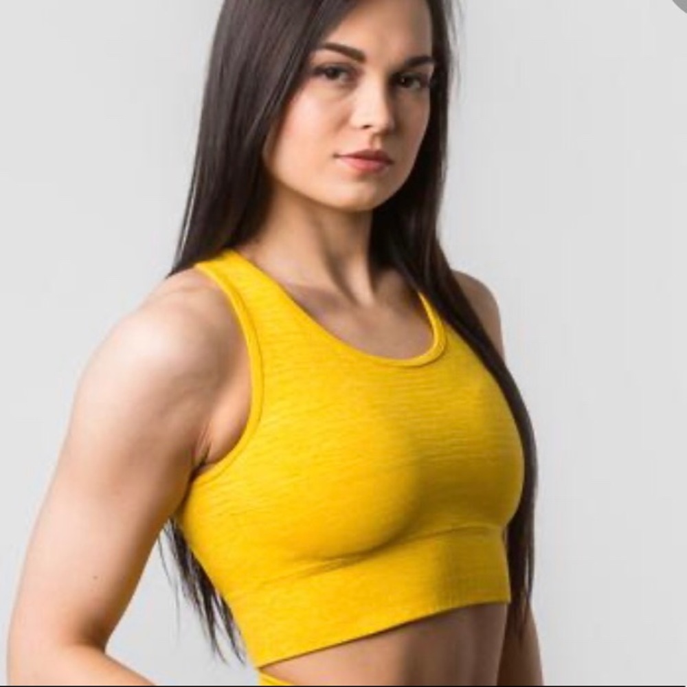 NWOT Yellow Alphalete Vault Bra